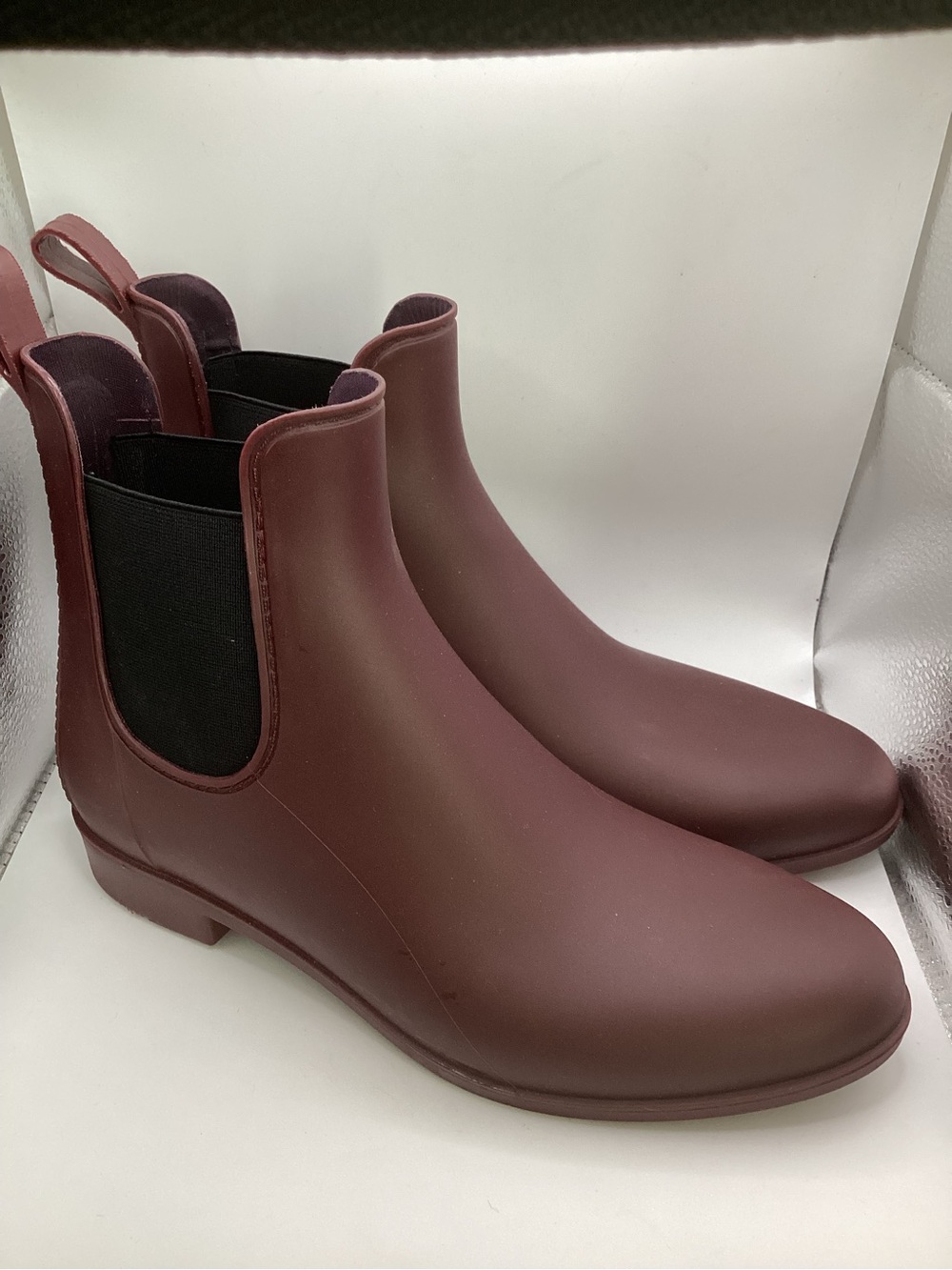 J. Crew Women's Burgundy Chelsea Rain Booties